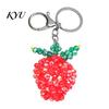 Christmas Beaded Keychain Handmade Keychain, Xmas Tree Wreath Gift Box Bell Decorative Key Ring Santa Keyring, Backpack Hanging Decor for Party Favors