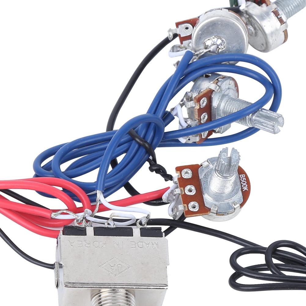 Guitar Wiring Harness Kit Prewired 3 Way   2V2T1J for Electric Guitar Wire Accessories