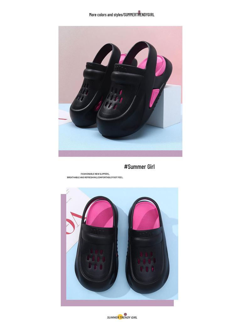 2025 Spring/Summer Women's Thick Sole Non-Slip Casual Fashion Hole Shoes