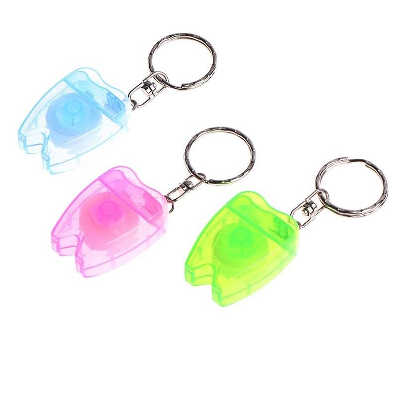 1pcs 15M Dental Floss Keychain Oral Care Flosser Teeth Cleaning Pick Oral Hygiene Health Clean Wire Portable Dental Floss