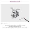 WOSTU Original Oxidized Realistic Motorcycle 925 Sterling Silver Beads Fit Bracelet Bangle Fine Jewelry