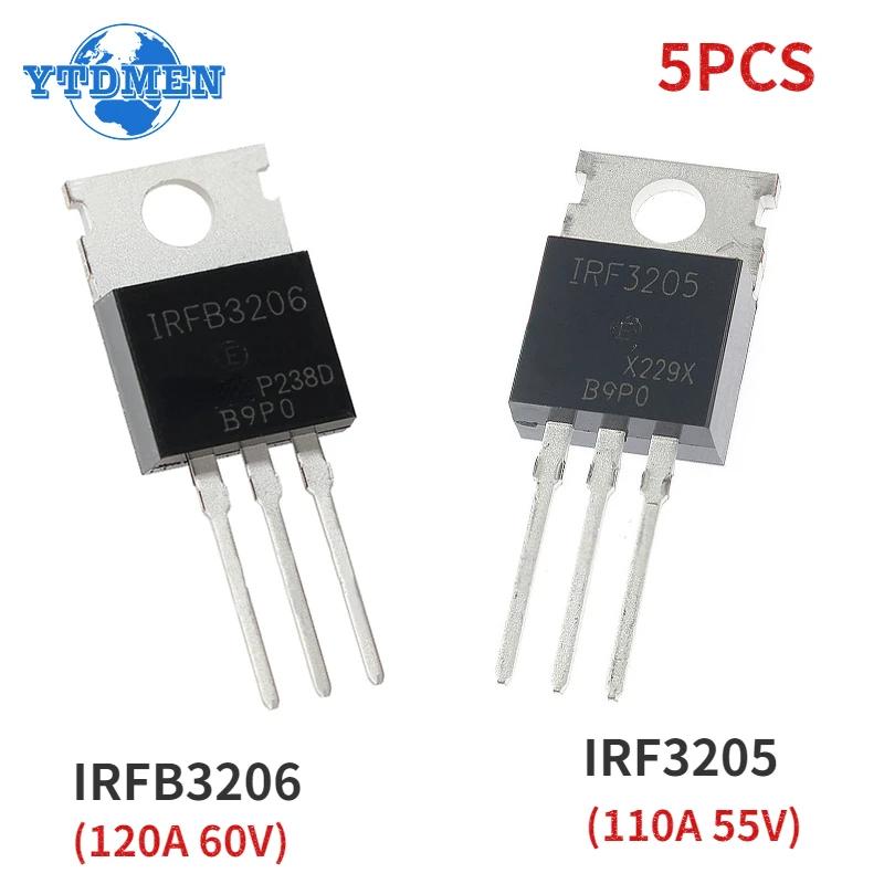 

5 ШТ. IR MOSFET Транзистор IRF3205 IRFB3206 TO-220 N-канальний MOS TO220 Набір транзисторів IRF3205PBF IRFB3206PBF IRF3205-TO220