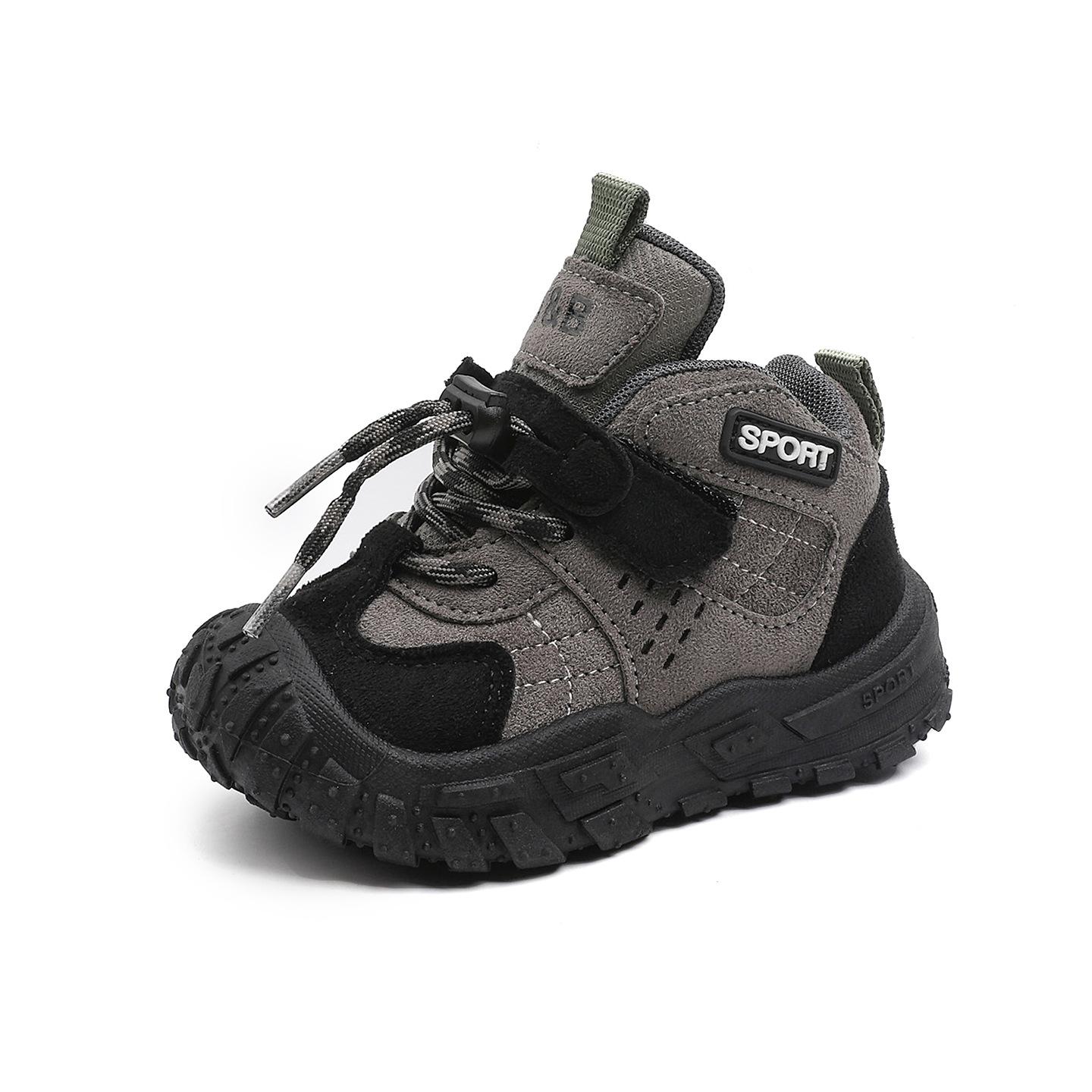 

Детская спортивная обувь 2025 осень новая обувь для пап для мальчиков, альпинистские кроссовки для девочек, кроссовки для бега, повседневная обувь для малышей на мягкой подошве 21-26 yards, 6 pairs of серый