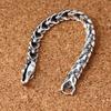 12mm Width Real Silver Retro Classical Dragon Links Bracelets For Man Male S925 Sterling Silver Vintage Bracelet Fine Jewelry