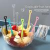 Disposable Plastic Heart-shaped Fruit Forks