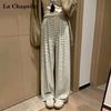 La Chapelle Women's Striped High-Waist Wide-Leg Pants
