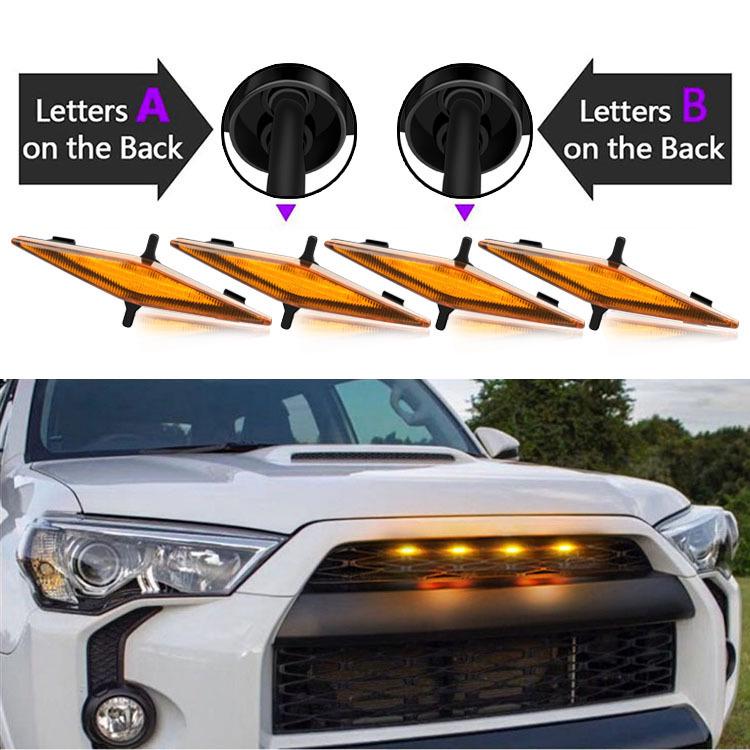 Toyota 4Runner Grille Yellow Fog Light Decoration & Modification