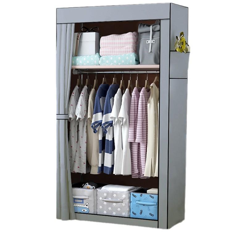 Space-Saving Modern Fabric Wardrobe for Adults and Children - Ideal for Dormitory and Bedroom Use.