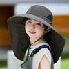 Children's  Outdoor Mountaineering Fishing Sun Hat With Large Solar Fan