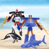 Transforming Toys 2 In 1 Transforming Robot Toy Ocean Animal Figures Toys Model Dolphin Whale Cool Toy Gift For Preschool