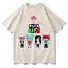 KATSEYE X Toca Boca Tshirts Unisex Graphic T Shirts Trendy Cotton Tees Short Sleeve Tees Round Neck Unisex Comfort Soft Clothes