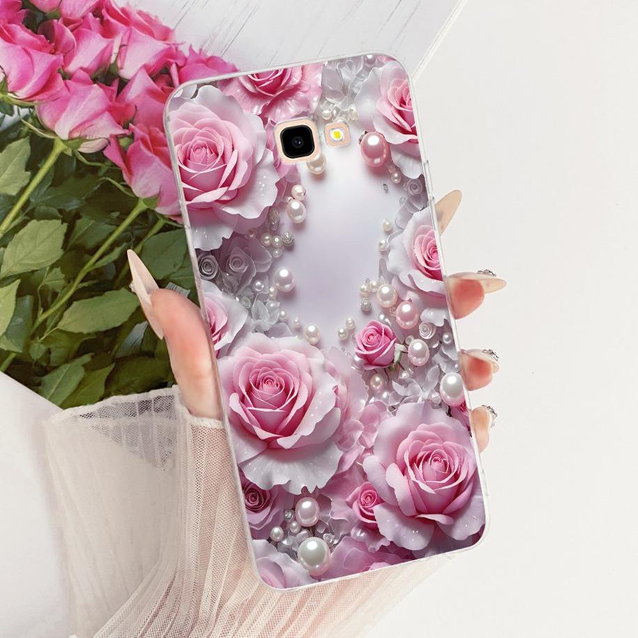 Case For Samsung Galaxy J4+ J4 Core 2018 Cover SM-J410F SM-J415F Clear Cases Fashion Flower Silicone Bumper For Samsung J4 Funda