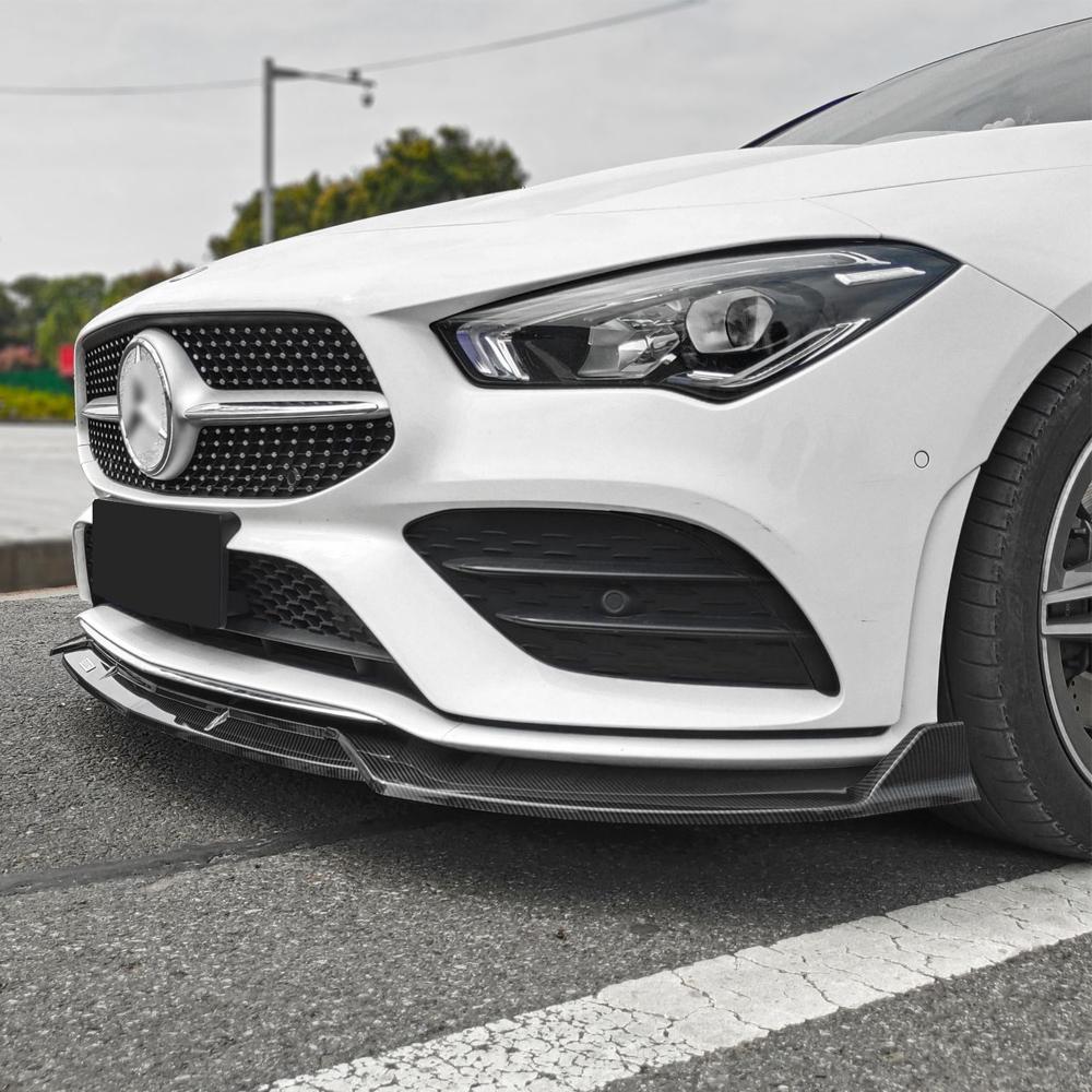 Car Front Bumper Lip Diffuser Spoiler Guard For Mercedes Benz CLA Class C118 X118 W118 CLA180 200 220 250 CLA35 45 AMG 2019-2023