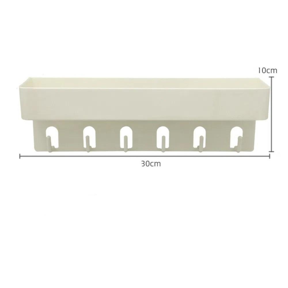 

Настінний тримач для ключів з полицею Стійка для зберігання ключів Якісна стійка для зберігання у ванній кімнаті Кухня білий