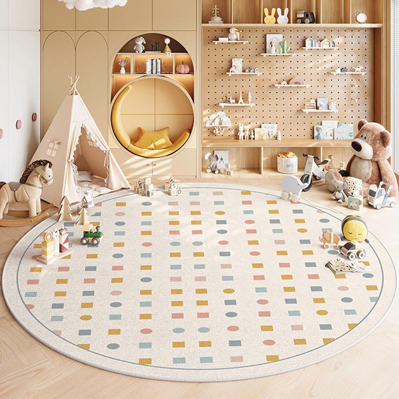 Carpet Living Room Round Dopamine Floor Mat Bedroom Bedside Dirt-Resistant And Easy To Take Care Of Waterproof And Non-Slip Sand Autumn Winter Carpet
