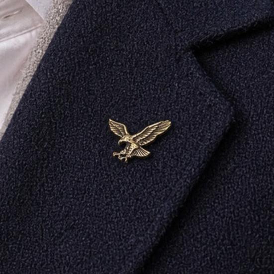 Brooch Men Brooch Eagle Design Lapel Pin with Invisible Buckle