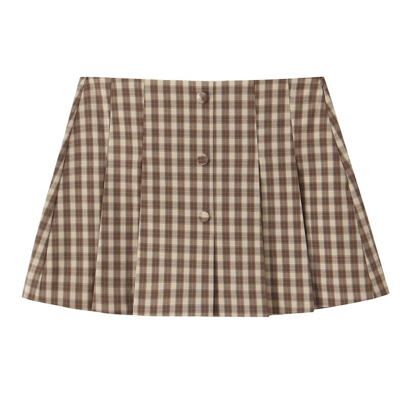 

Kaslead New Arrival Women s Clothing Fashion Style Gingham Vest Style Tops Short Pantskirt 4749824 5427400 Culottes L