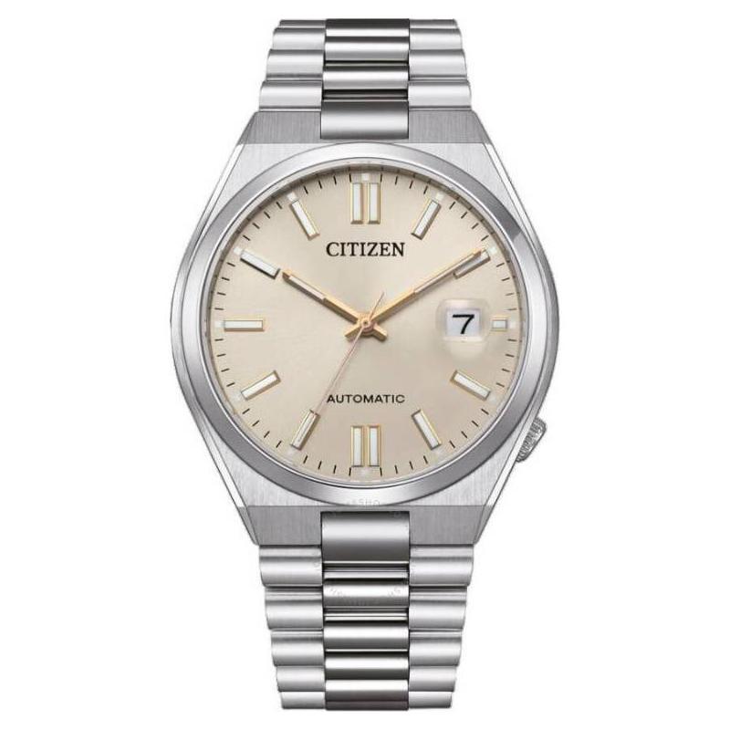 

CITIZEN Mechanical Watch Series 50 Meters Waterproof Automatic Steel Strap 40mm Men s Watch Gray Dial NJ0151-88W синій