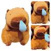Cute Nose-picking Capybara Plush Toy Pullable And Vibrating Pendant With Cartoon Character 35cm