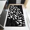 Black and White Fish Kitchen Rug | Non-Slip Backing Rug | Modern Design Carpet