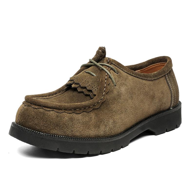 

Men s leather shoes 2024 new summer sailing shoes breathable trend casual shoes retro trend shoes 43256-J 38 зелёный