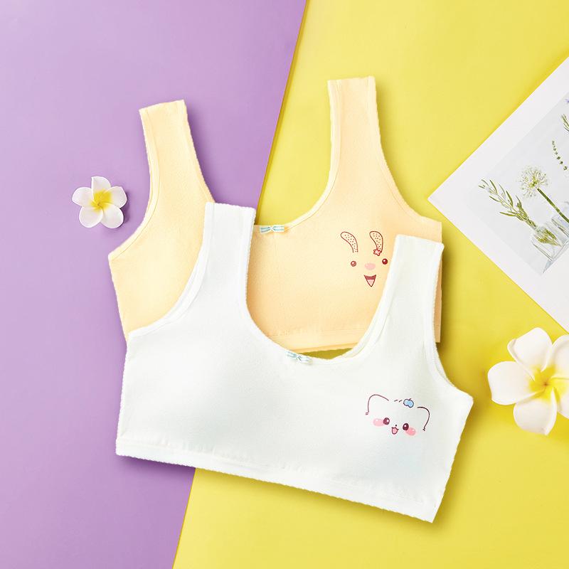 Girls  underwear Development period students Girls  high school underwear Cotton file small vest Girls  junior high school underwear M size 60 to 42.5kg