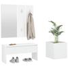 Maison Exclusive - Ensemble de meubles de couloir Blanc Bois d'ingénierie
