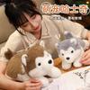 30/40CM süßes Husky-Plüschtier, Kuscheltier, weich, Kawaii, liegend, braun, Haustier, Welpen, Kissen, Puppe, Spielzeug für Weihnachten