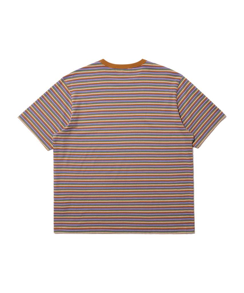 Nontai Striped Logo Graphic T-Shirt (Brown)