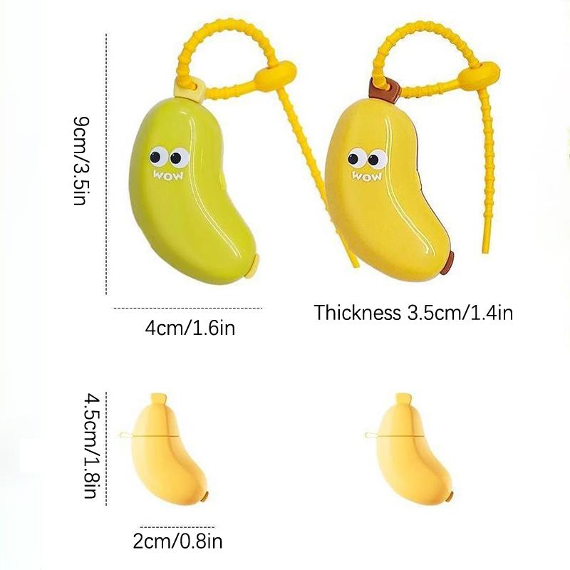 Plastic Toothbrush Head Protective Cover Portable Banana Shape Toothbrush Dust Cap Cover 2In1 Brush Protect Toothbrush Case Cap