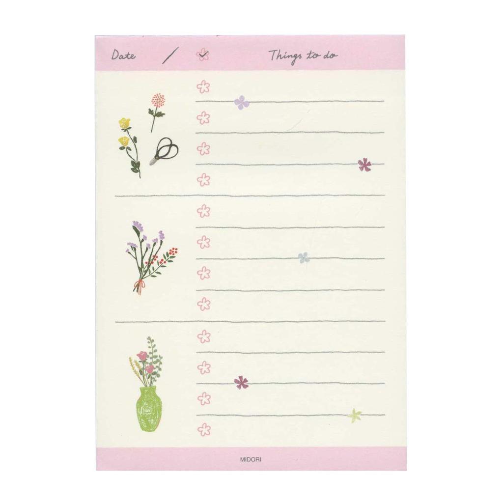 Liste Blume To-do [getrocknetes Muster] 91209-623