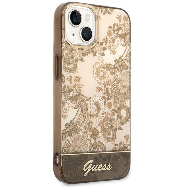 Guess Guhcp14Mhgplhc Iphone 14 Plus / 15 Plus 6.7 Ochre Hardcase Porcelain Collection