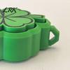 Four-leaf Clover Keychain Pendant, Stress Relief Toy with Hanging Buckle, Aromatherapy Smooth Structure Four-Leaf Shape Key Holder for Good
