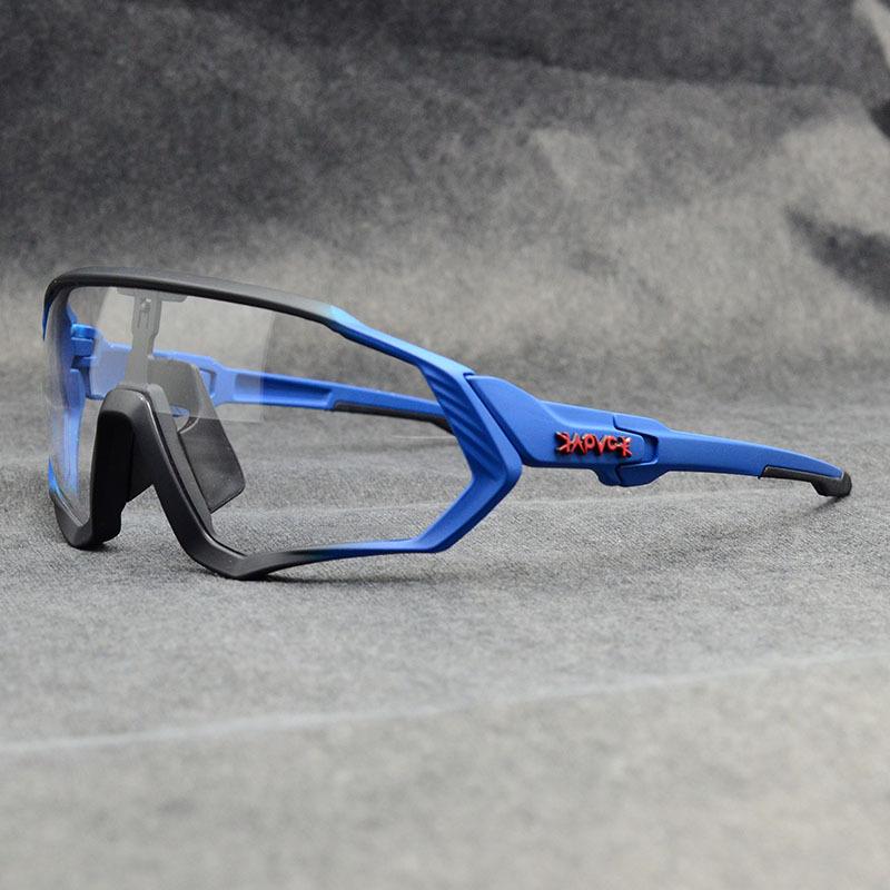 Color-changing cycling glasses with myopia running sports bicycle driving windproof eye protection