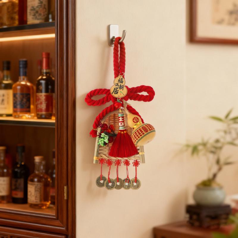 Spring Festival High-Grade Chinese Knot Fu Character Ornament for Living Room Door
