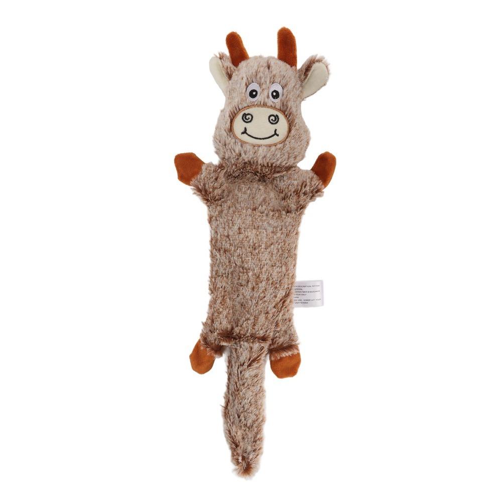 Cartoon Shaped Animal Toy Soft Surface Multi Size Option Squeaky Dog Toy Assorted Tones Bite Tough Texture Puppy Molar Toy