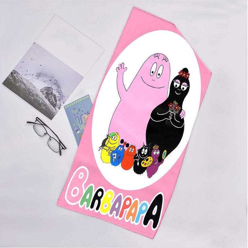 Barbapapa Fashion Beach Towel: Ideal for Summer Adventures Soft, absorbent and quick drying suitable for swimming and bathing