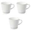Set of 3 KURO Earth Stripe Carving Mugs X Cm Mugs by Setomonohonpo [9.8 9.3 (350cc)]