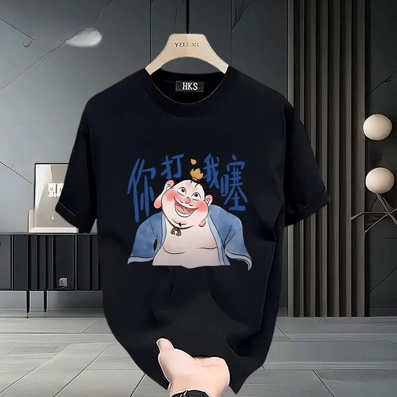 2025 summer pure cotton T-shirts for Women cute cartoon print casual t shirt Female Harajuku Oversized Short Sleeve white y2k Tops hip hop Streetwear