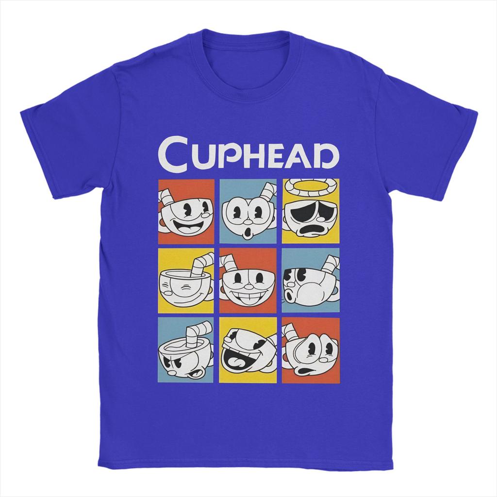 The Cuphead Show T Shirts Mens  Cotton Funny TShirts Round Collar  Tee Shirt Short Sleeve Tops Party