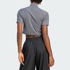 adidas Striped Logo Embroidery Slim Fit Mock Neck Short Sleeve T-Shirt IV9322