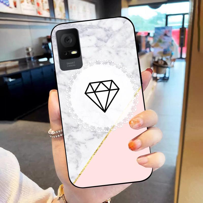 

For TCL 405 Case Fashion Shockproof Back Cover Shell For TCL 406 406S 408 T506D Phone Cases Soft Silicone TPU Funda TCL405 Capa TCL 406