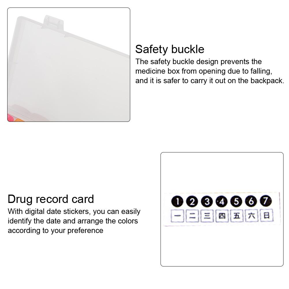 7 Day Week Pills Weekly Medicine Organizer  Tablet Storage Case Holder