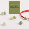 Natural Hetian Jade Transfer Lucky Bead Bracelet Anklet Ornament Accessorie Rope Tie Foot Friend Gift Red Rope Simple Personalit