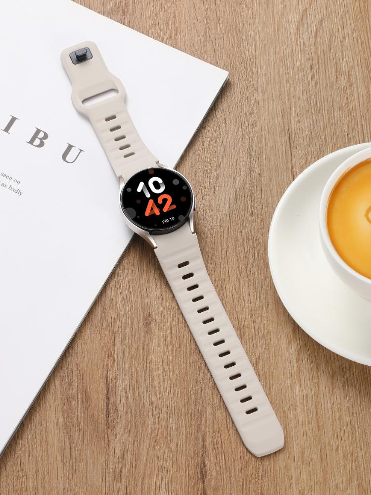 No Gap Sport Silicone Strap For Samsung Galaxy Watch 7/FE/6/5/4 44mm 40mm Bracelet Watchband Watch 6-4 Classic 47mm 43/46mm Belt