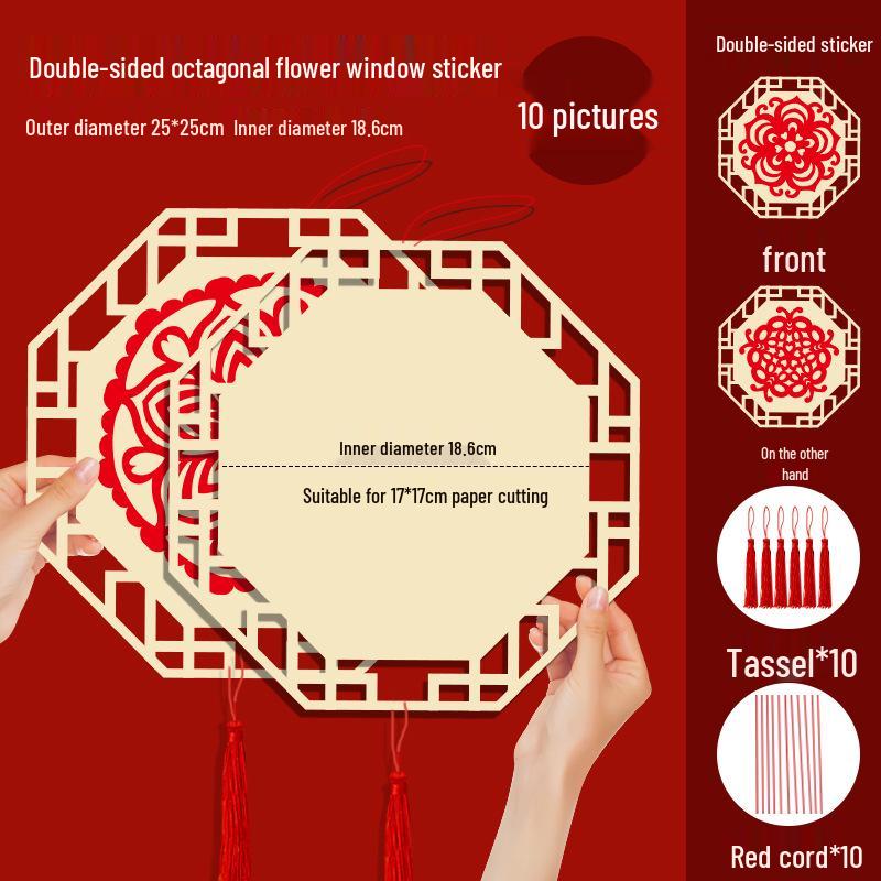 2025 New Year Kids' Window Papercraft Kit: Traditional Intangible Cultural Heritage Design