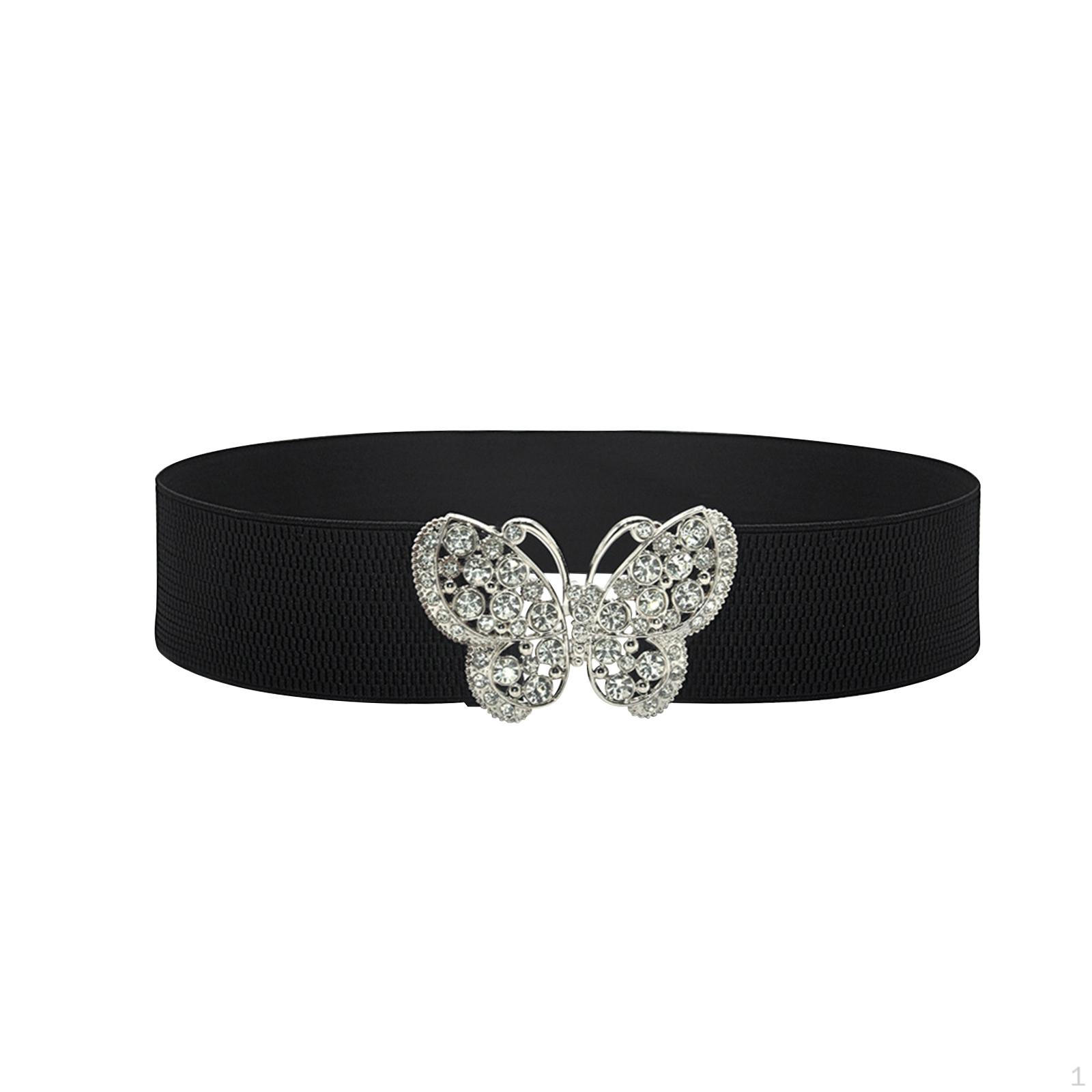 

Chic Elastic Waist Belt with Clasp for Women білий