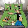 Exquisite 3D The Sailor Wallpaper Cartoon P-Popeyes Digital Printing Bedding Set Duvet Cover Comforter Bed Boys Girls Gift
