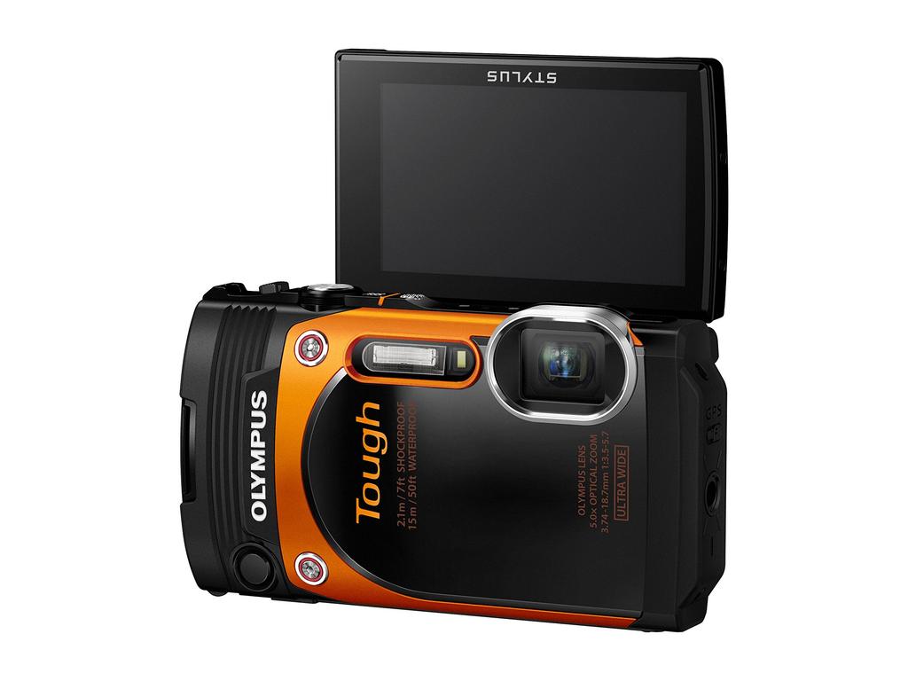 OLYMPUS STYLUS Tough Digital Camera Waterproof To Adjustable LCD Monitor TG-860 (Orange), 15m, (TG-860 ORG)