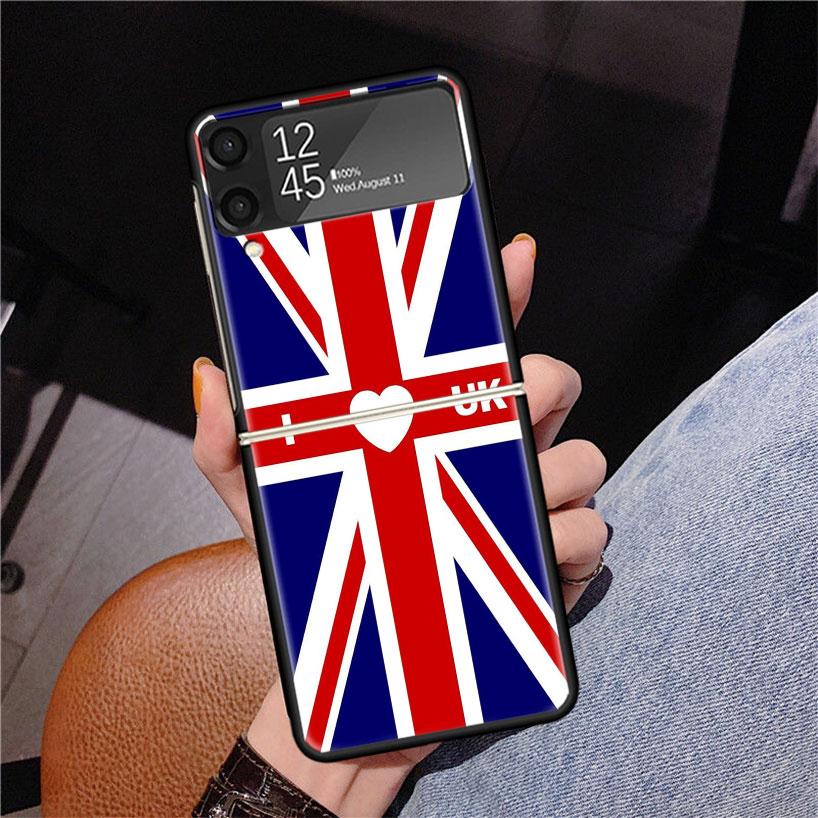 Union Jack England UK Flag Phone Case For Samsung Z Flip 7 6 5 4 3 Galaxy ZFlip7 ZFlip6 ZFlip5 ZFlip4 ZFlip3 5G Print Cover